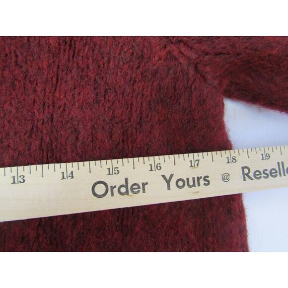 Vero Moda Burgundy/Black Mock Neck Knit Sweater Women's Medium Coastal Cable - Picture 5 of 7